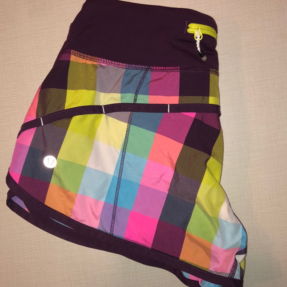 Lululemon plaid speed shorts
